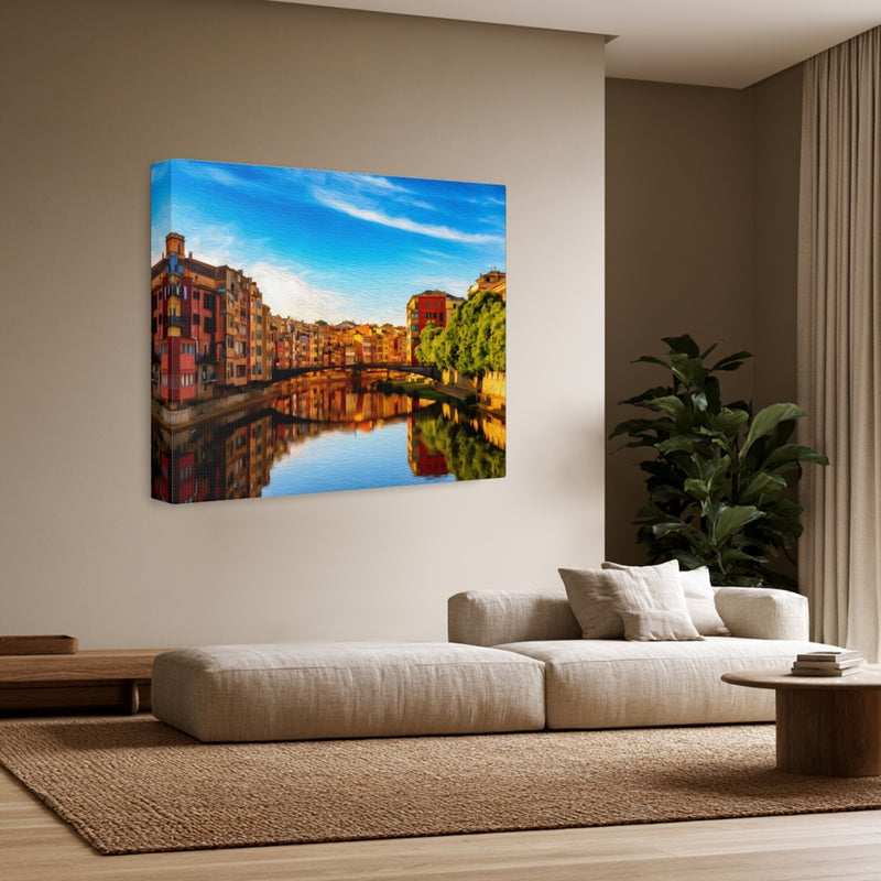 River Onyar Colorful Houses — Girona, Spain, view 3