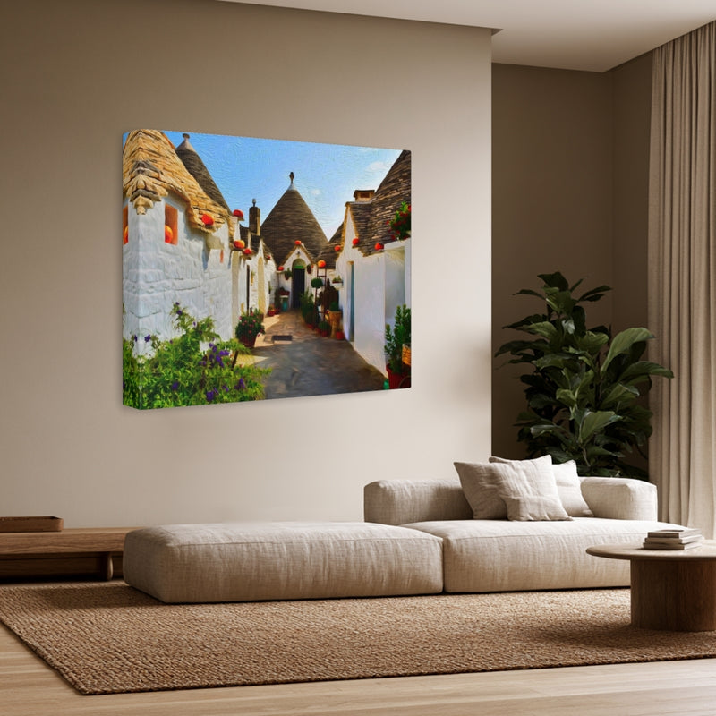 Trulli Village Cobblestone Lane — Alberobello, Italy, view 3