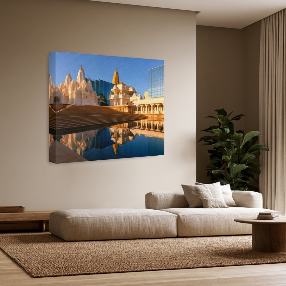 Hindu Temple Reflection Pool — Bangalore, India, view 2