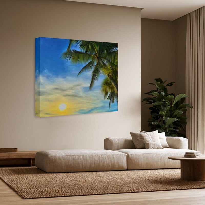 Tropical Sunset Palm Beach — Boracay, Philippines, view 3