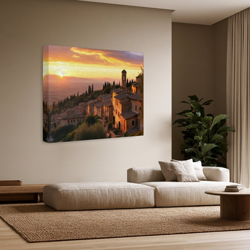 Spello Hilltop Village Sunset — Spello, Italy, view 3