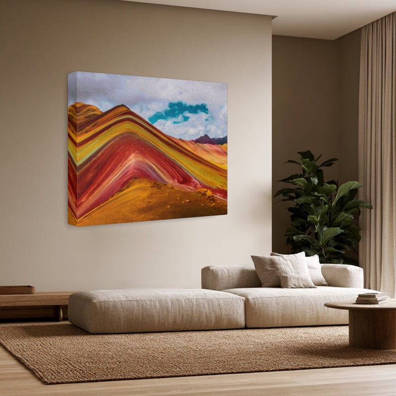 Vinicunca Rainbow Mountain Peaks — Rainbow Mountain, Peru, view 3