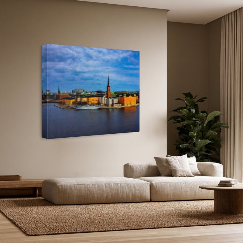 Gamla Stan Waterfront Skyline — Stockholm, Sweden, view 3
