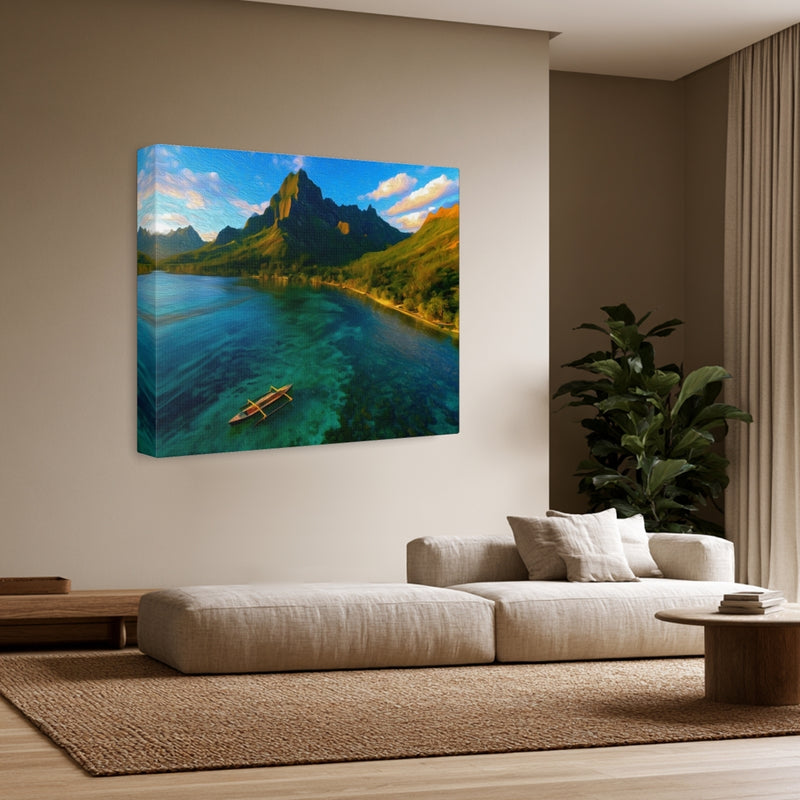 Opunohu Bay Outrigger Canoe Vista — Moorea, French Polynesia, view 3
