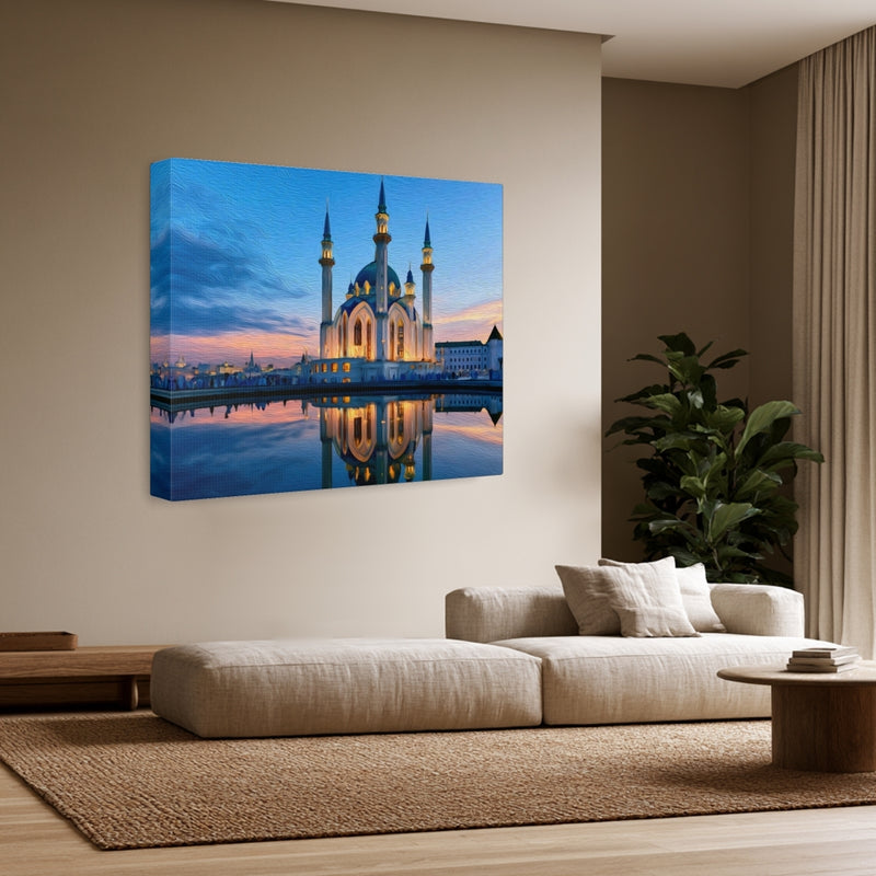Kul Sharif Mosque Twilight — Kazan, Russia, view 3