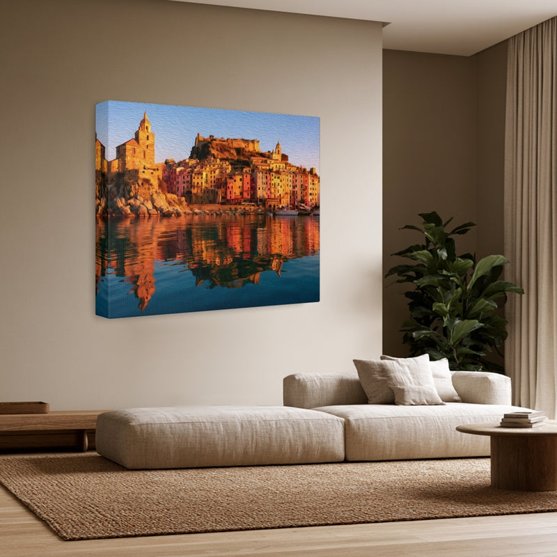 Doria Castle & San Pietro Harbor Reflection — Porto Venere, Italy, view 3