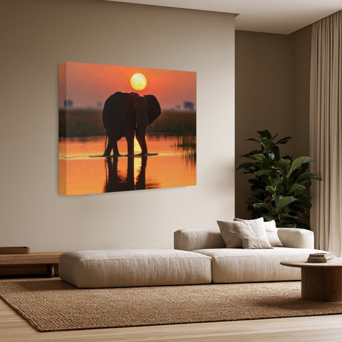 Okavango Delta Elephant Sunset — Okavango Delta, Botswana, view 2