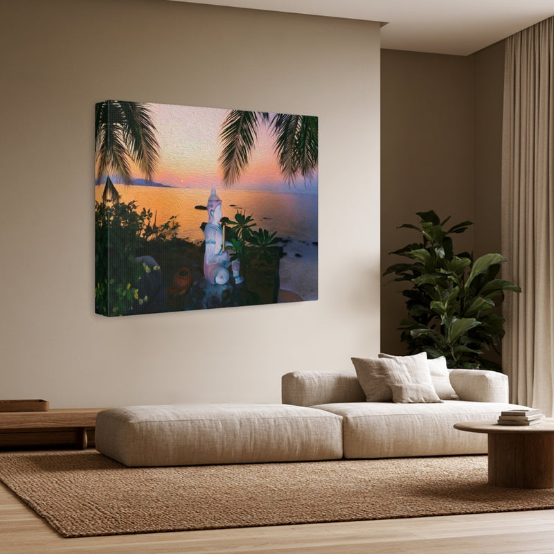 Tropical Sunset Beach Shrine — Koh Samui, Thailand, view 3