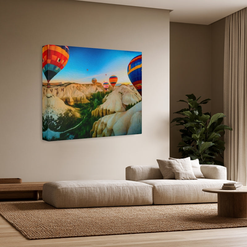 Hot Air Balloons Over Valleys — Cappadocia, Turkey, view 3
