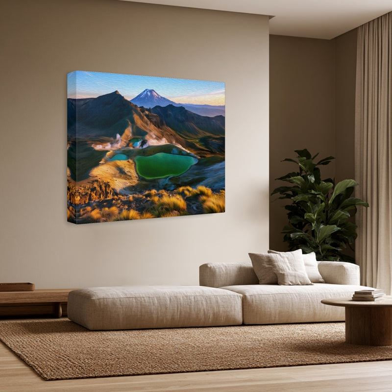 Emerald Lakes Volcanic Peaks — Tongariro National Park, New Zealand, view 3