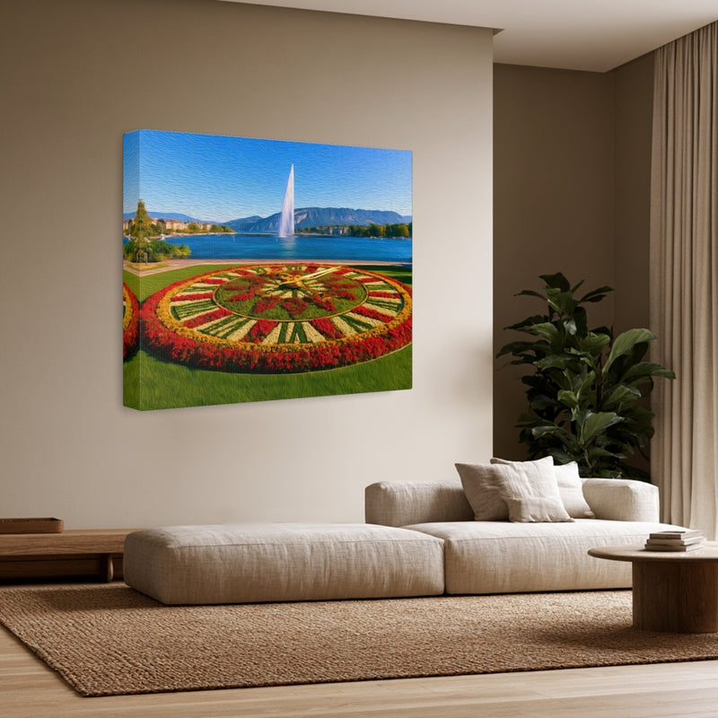 Geneva Flower Clock Jet dEau — Geneva, Switzerland, view 3