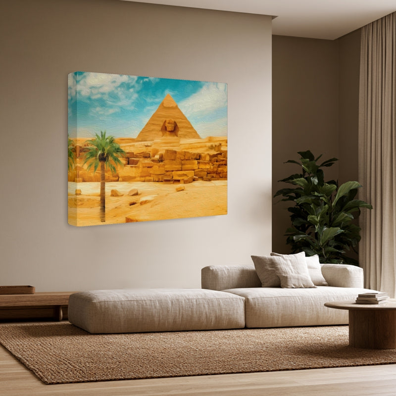 Great Sphinx & Pyramid of Khafre — Pyramids of Giza, Egypt, view 3