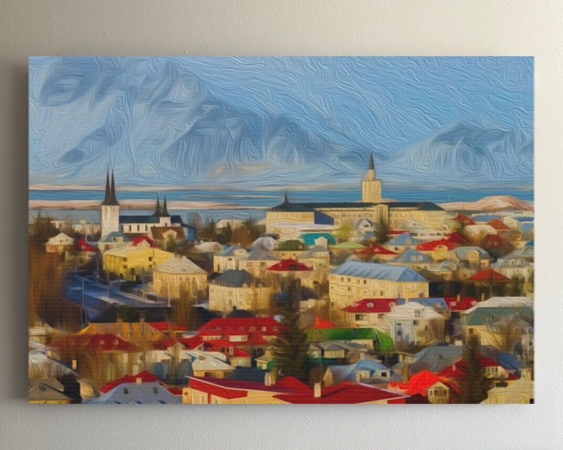 Hallgrímskirkja And Old Town Skyline — Reykjavik, Iceland