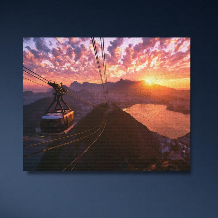 Rio De Janeiro, Brazil | Sugarloaf Mountain Cable Car | Original Series Gallery Canvas