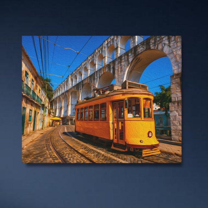 Rio De Janeiro, Brazil | Arcos da Lapa Aqueduct Tram | Original Series Gallery Canvas