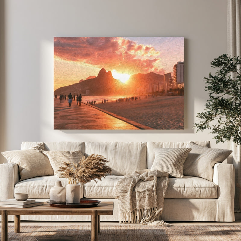 Ipanema Beach Dois Irmaos Sunset — Rio De Janeiro, Brazil, view 1