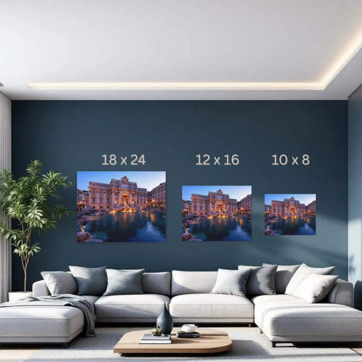 Rome, Italy | Trevi Fountain Rome | Original Series Gallery Canvas detail