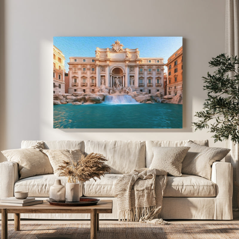 Trevi Fountain Rome in a room — Rome, Italy