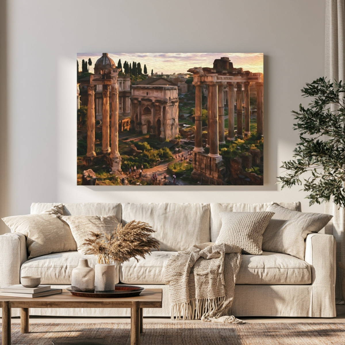 Roman Forum Ruins Sunset — Rome, Italy, view 1