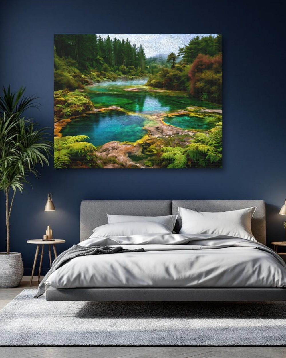 Rotorua, New Zealand | Geothermal Springs Forest Pool | Original Series Gallery Canvas detail
