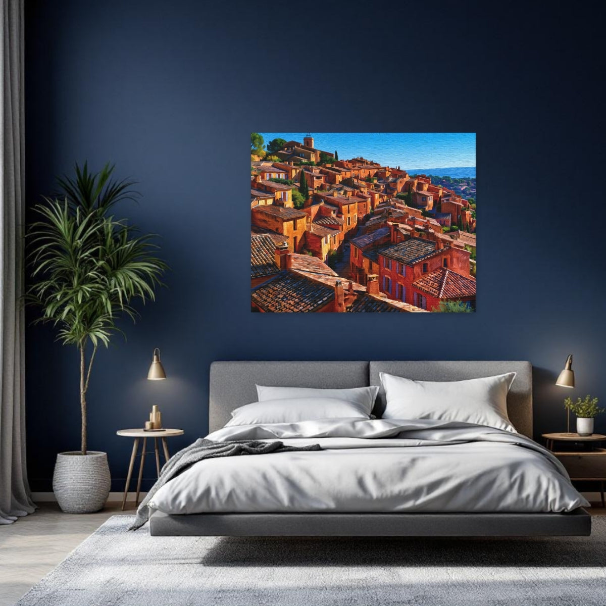 Roussillon Village Ochre Rooftops — Roussillon, France Study No. 2