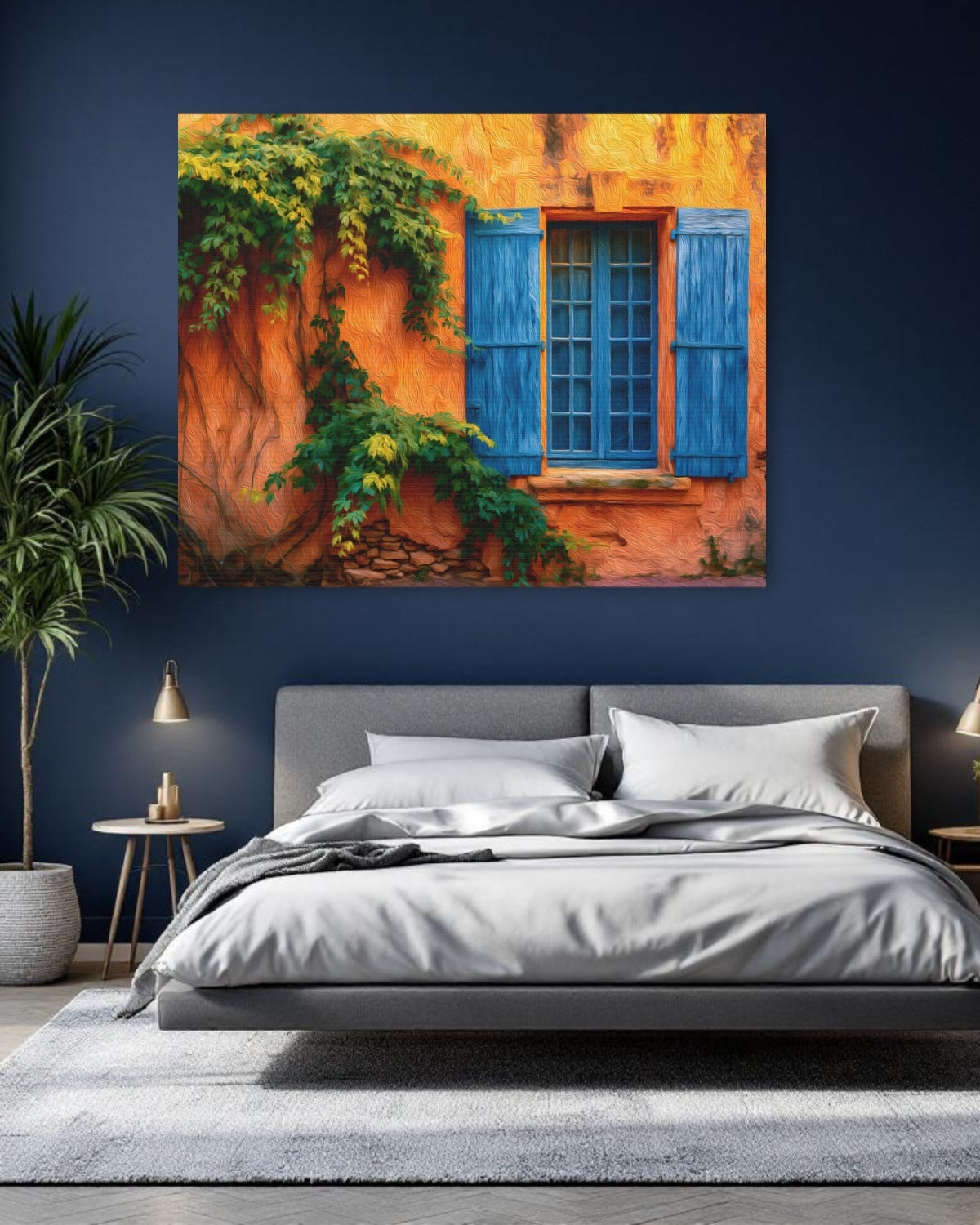 Roussillon Blue Shuttered Window — Roussillon, France Study No. 1