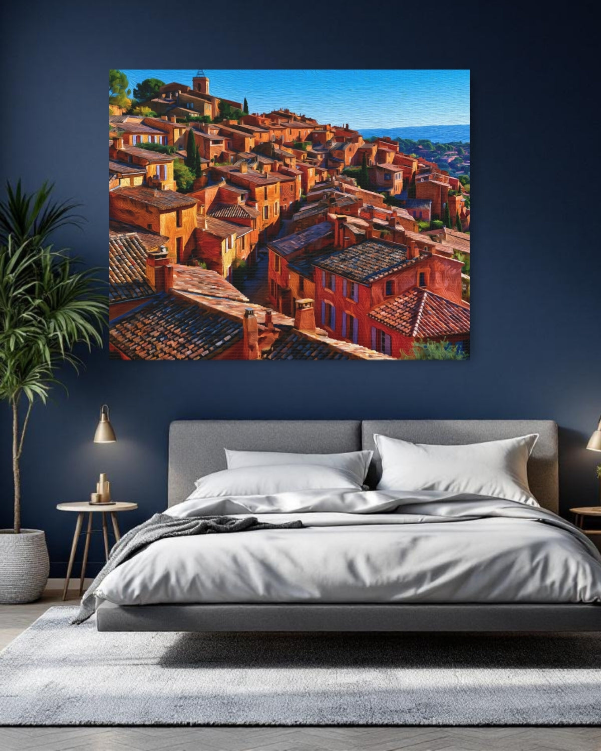 Roussillon Village Ochre Rooftops — Roussillon, France Study No. 1