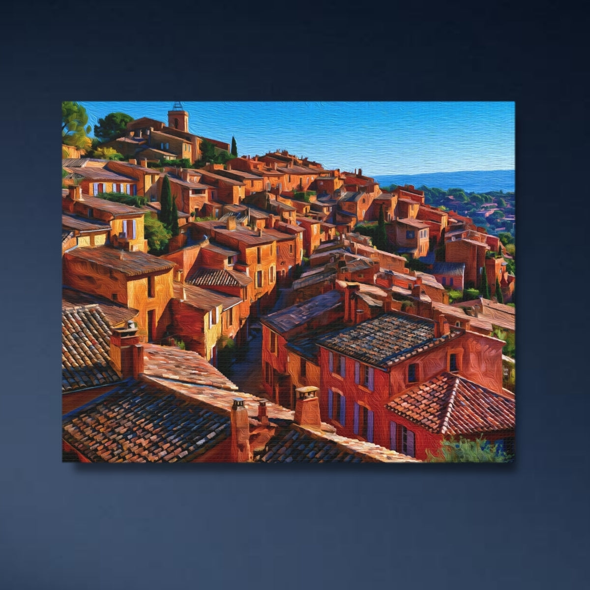 Roussillon Village Ochre Rooftops — Roussillon, France Study No. 4