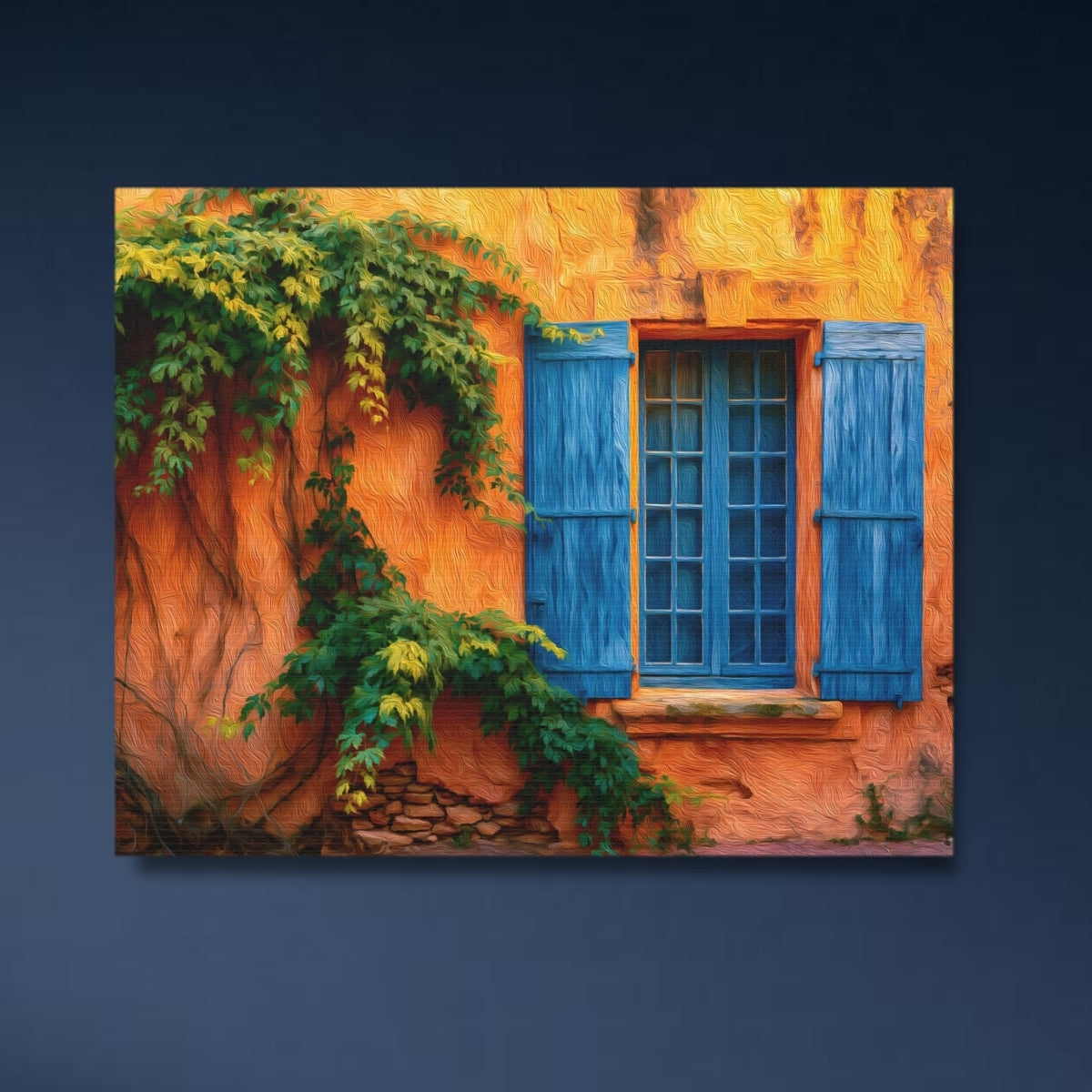 Roussillon Blue Shuttered Window — Roussillon, France Study No. 4