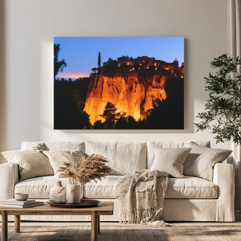 Roussillon Ochre Cliffs Village in a room — Roussillon, France