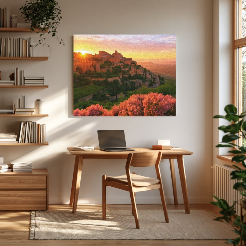 Roussillon Hilltop Village Sunset — Roussillon, France, view 4