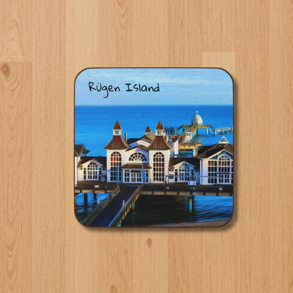 Rügen Island, Germany | Sellin Pier Baltic Sea | Original Series Hardboard Coaster