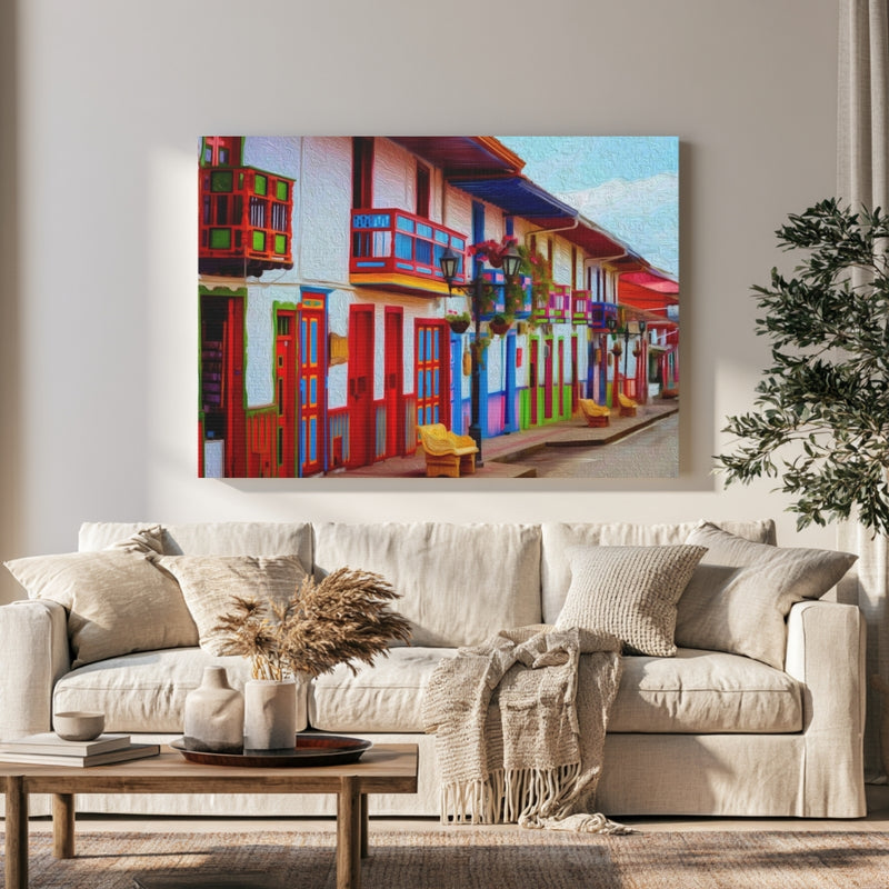 Calle Real Colonial Streetscape — Salento, Colombia, view 1