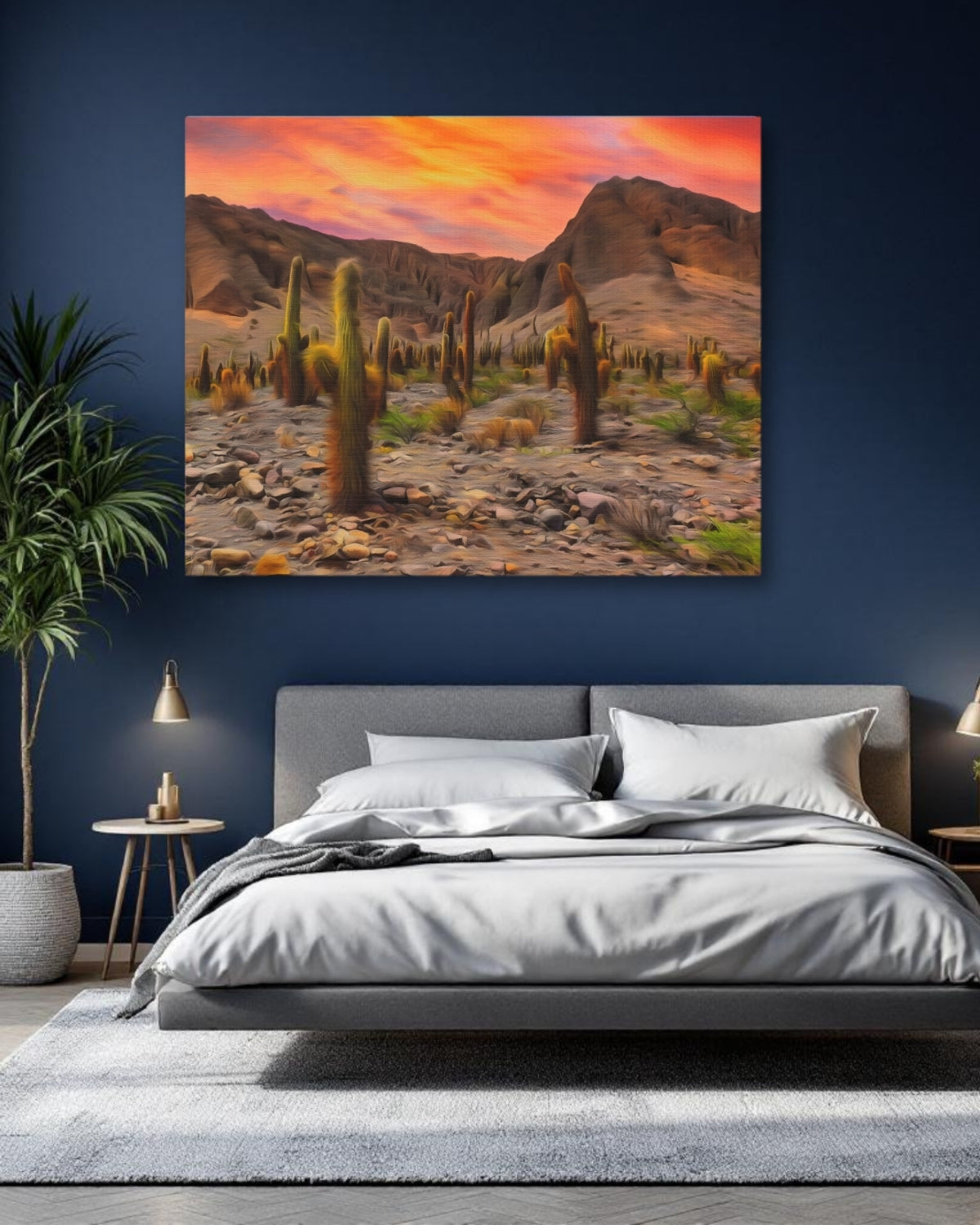 Desert Cactus Sunset Landscape — Salta, Argentina, study 1