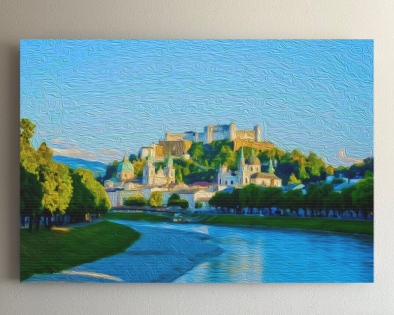 Salzach River Old Town — Salzburg, Austria
