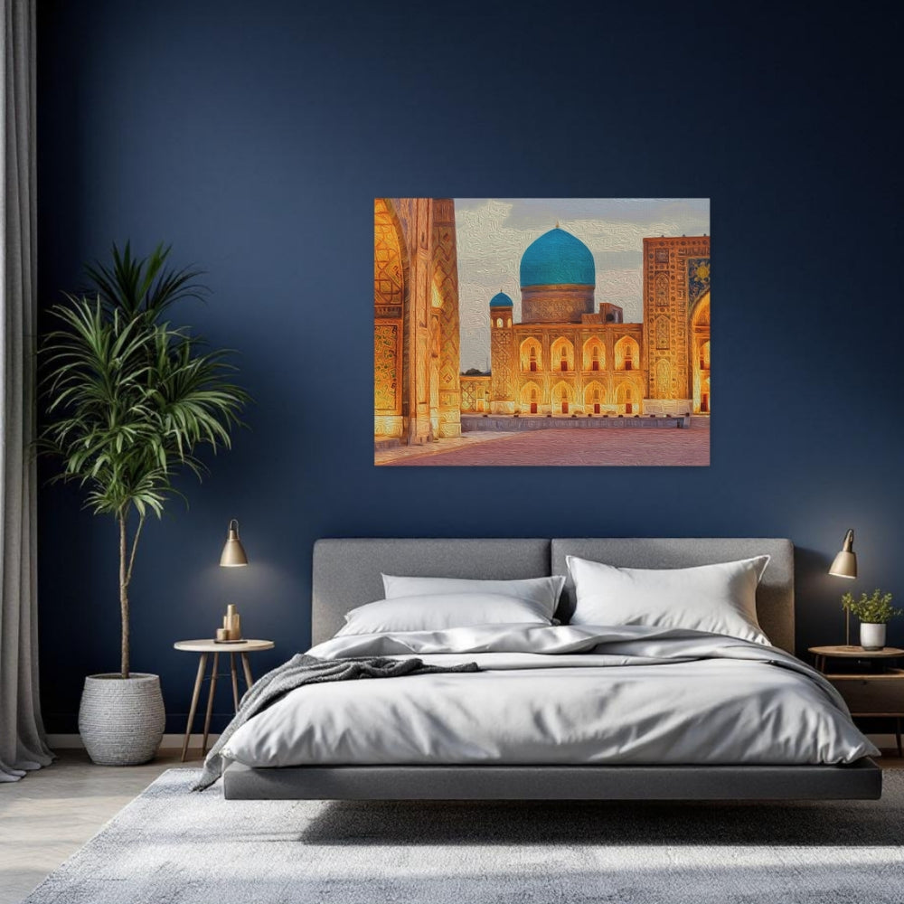 Samarkand, Uzbekistan | Registan Square Ancient Majesty | Original Series Gallery Canvas detail