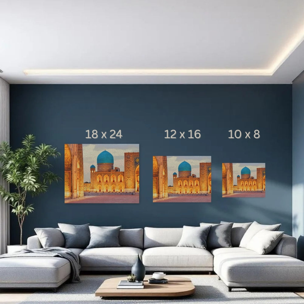 Samarkand, Uzbekistan | Registan Square Ancient Majesty | Original Series Gallery Canvas detail