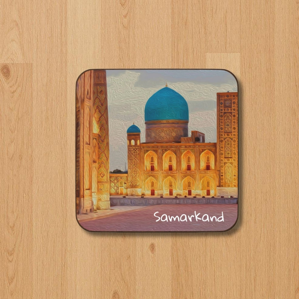 Samarkand, Uzbekistan | Registan Square Ancient Majesty | Original Series Hardboard Coaster