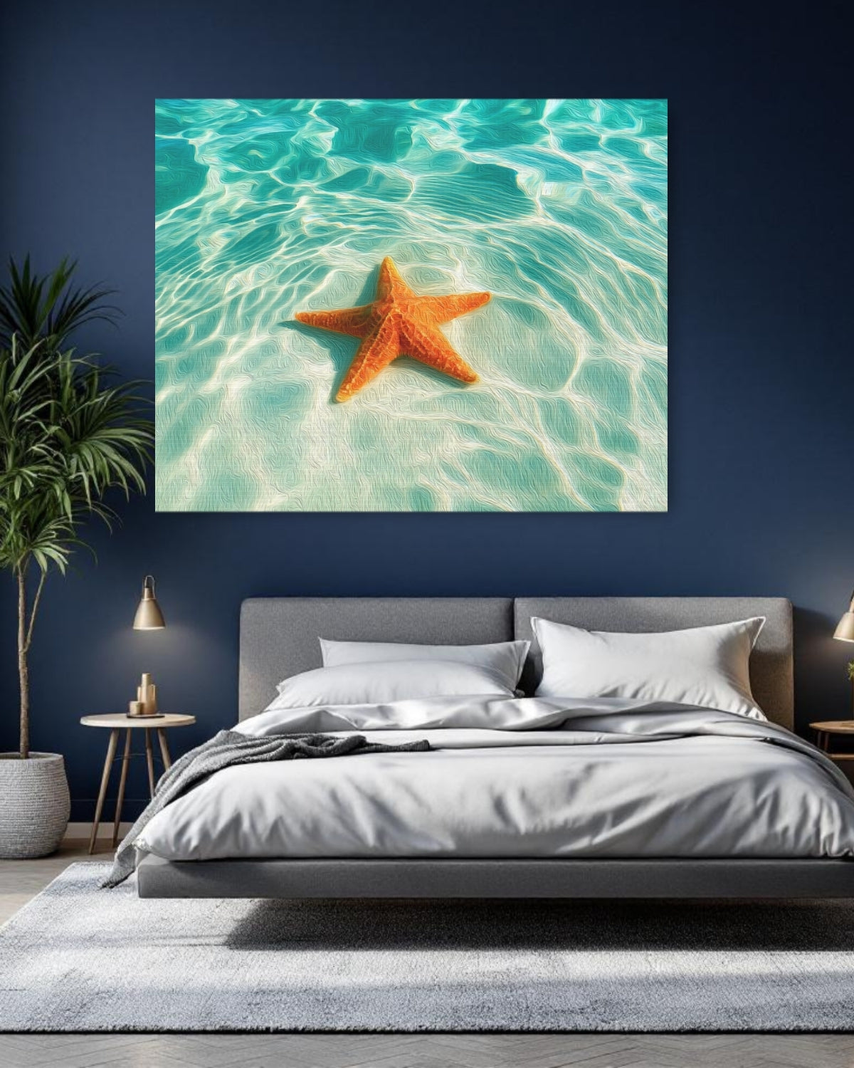 Starfish on Sandy Seafloor — San Blas Islands, Panama, study 1
