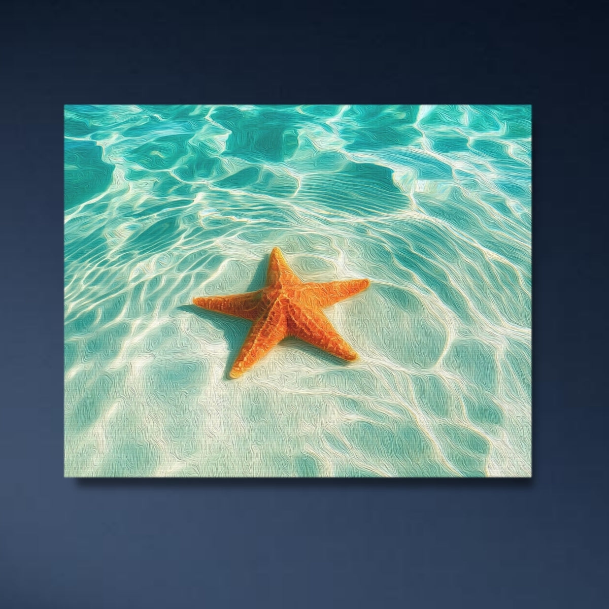 Starfish on Sandy Seafloor — San Blas Islands, Panama, study 4
