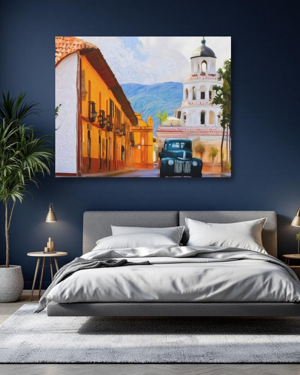 San Cristobal de las Casas, Mexico | Colonial Street Church View | Original Series Gallery Canvas detail