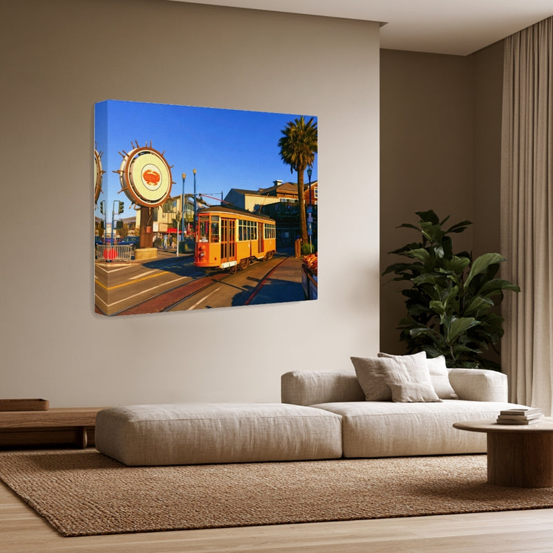 Fishermans Wharf Streetcar Scene — San Francisco, California, view 3