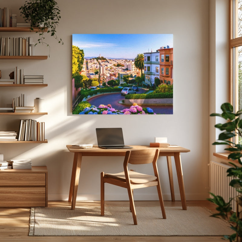 Lombard Street Hairpin Curves — San Francisco, California, view 4