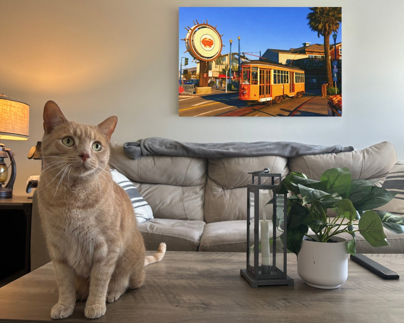 Fishermans Wharf Streetcar Scene — San Francisco, California, view 2