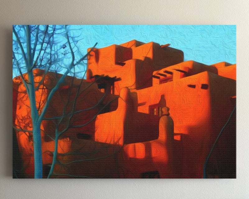 Adobe Pueblo Architecture — Santa Fe, New Mexico