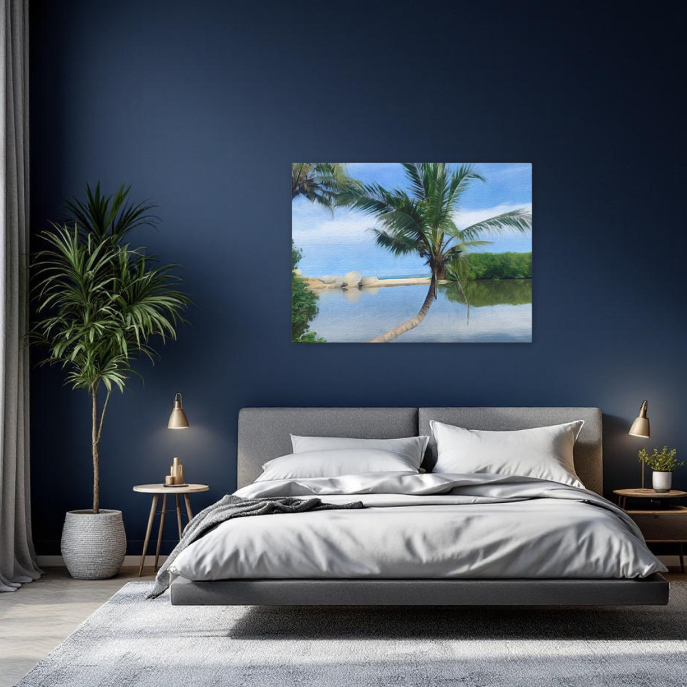 Tayrona National Park, Colombia | Beach Palm | Original Series Canvas detail