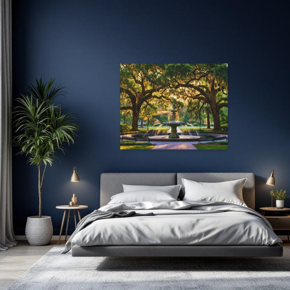 Savannah, Georgia | Forsyth Park Fountain Savannah | Original Series Gallery Canvas detail