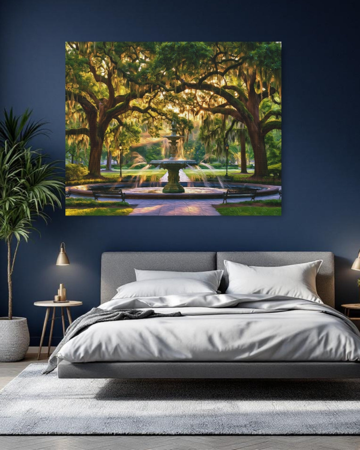 Savannah, Georgia | Forsyth Park Fountain Savannah | Original Series Gallery Canvas detail