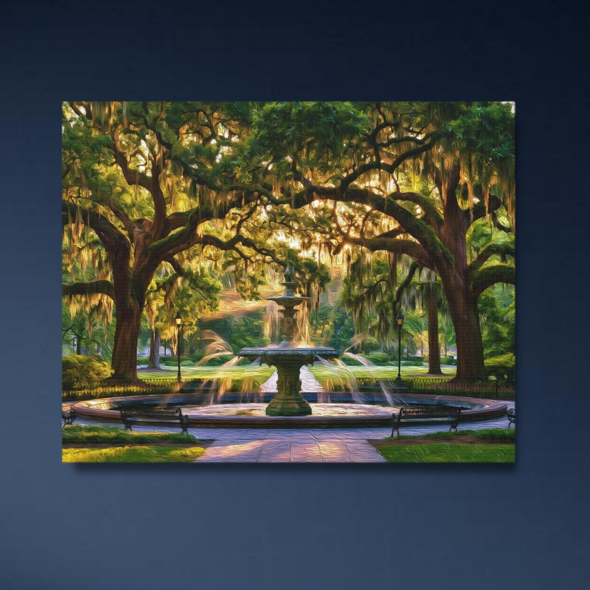 Savannah, Georgia | Forsyth Park Fountain Savannah | Original Series Gallery Canvas close-up detail