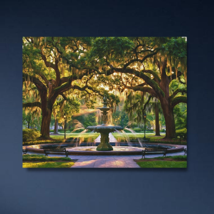 Savannah, Georgia | Forsyth Park Fountain Savannah | Original Series Gallery Canvas